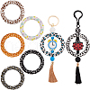 SUNNYCLUE 7Pcs 7 Colors Print Silicone Beads SIL-SC0001-86A-1