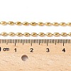 304 Stainless Steel Rice Link Chain Necklaces for Women NJEW-U045-04G-3