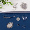 Fashewelry DIY Charm Drop Safety Pin Brooch Making Kit DIY-FW0001-26-6