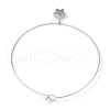 Brass with ABS Imitation Pearl Charm Necklace BJEW-Q350-05B-P-3