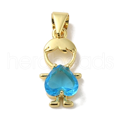 Rack Plating Brass Glass Pendants KK-P272-18B-G03-1