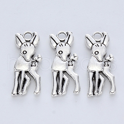 Tibetan Style Alloy Pendants X-TIBE-R316-065AS-RS-1