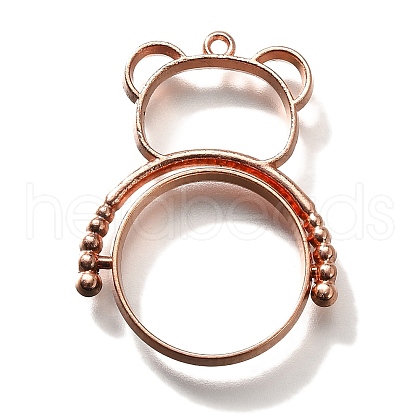 Alloy Open Back Bezel Pendants PALLOY-I223-09RG-1