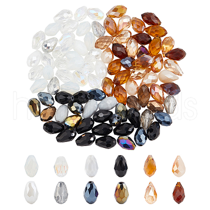   3Bags 3 Colors  Transparent Glass Beads  Segmented Multi-Color Beads GLAA-PH0003-36B-1