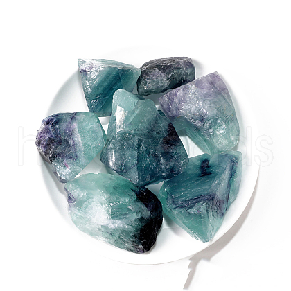 Raw Natural Fluorite Beads DJEW-PW0012-120B-1