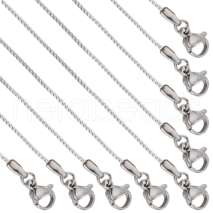 SUNNYCLUE 12Pcs 304 Stainless Steel Serpentine Chain Necklaces Set for Men Women NJEW-SC0001-26-1