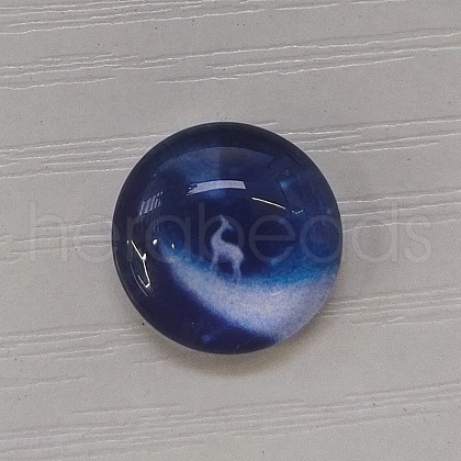 Glass Cabochons GLAA-WH0025-30L-1