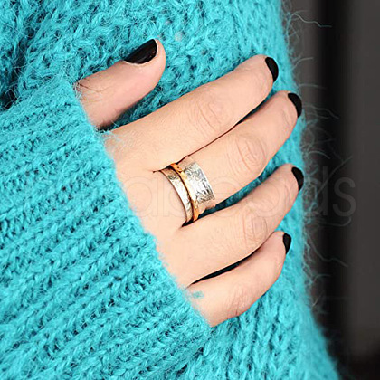 Retro 304 Stainless Steel Rotating Finger Rings FS-WG73D68-02-1
