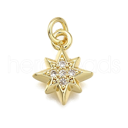 Brass Micro Pave Cubic Zirconia Pendants KK-Z100-14G-1