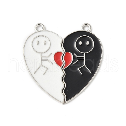 Alloy Enamel Split Pendants FIND-H047-05P-01-1