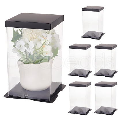 Folding Clear Plastic Gift Storage Boxes CON-WH0106-09B-1