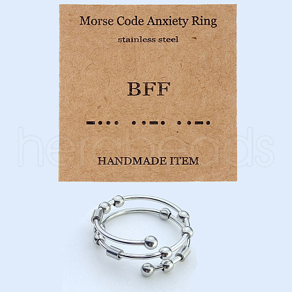 304 Stainless Steel Rotating Cuff Rings FS-WG14209-09-1
