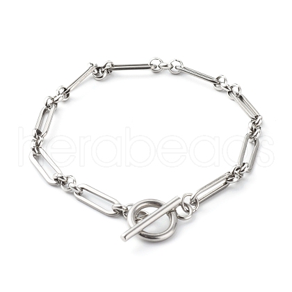 Tarnish Resistant 304 Stainless Steel Figaro Chain Bracelets BJEW-JB06446-1