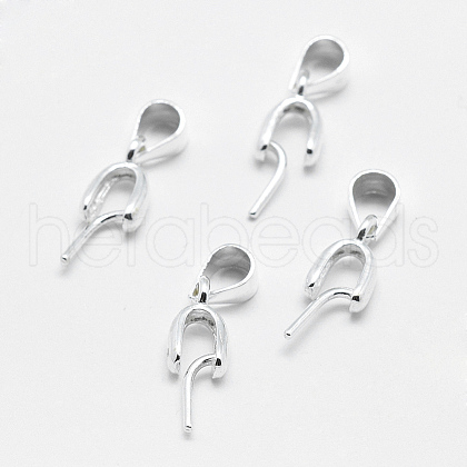 Anti-Tarnish Rhodium Plated Sterling Silver Pendant Bails STER-E050-02P-1