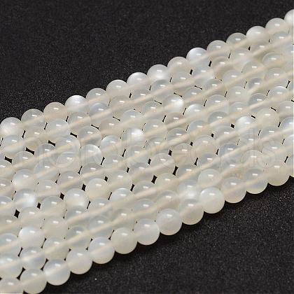 Natural White Moonstone Beads Strands G-F306-05AB-6mm-1