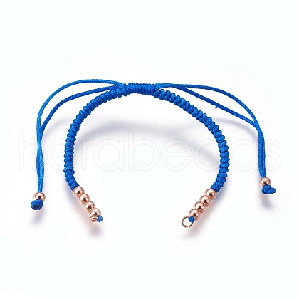 Nylon Cord Braided Bead Bracelets Making BJEW-F360-FRG23-1