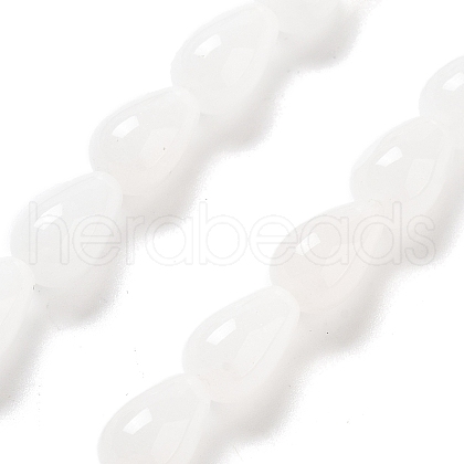 Natural White Jade Beads Strands G-B106-A31-02-1