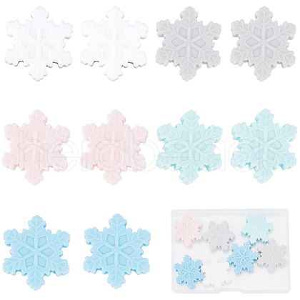 SUNNYCLUE 10Pcs 5 Colors Food Grade Eco-Friendly Silicone Beads SIL-SC0001-92-1