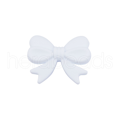 Bowknot Food Grade Silicone Beads PW-WG39907-08-1