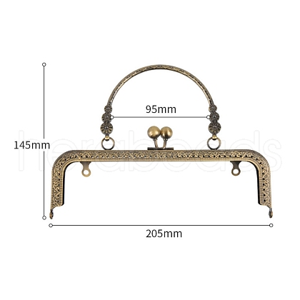 Alloy Kiss Lock Purse Frame Handle PW-WG82AEE-05-1