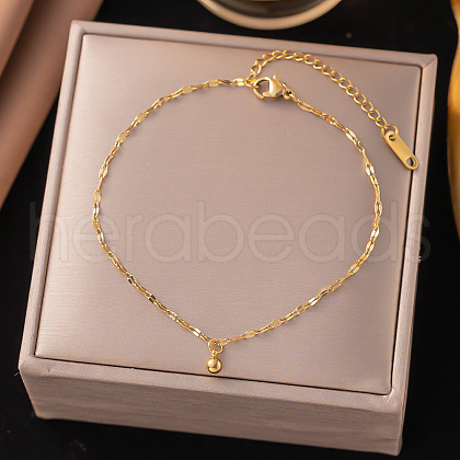 Stainless Steel Alloy Charm Anklets WG33B59-32-1