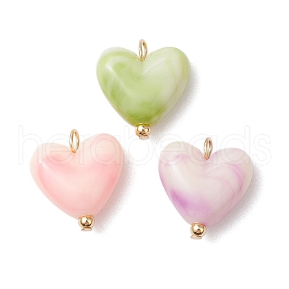 3Pcs 3 Colors Opaque Acrylic Pendants PALLOY-JF03343-02-1