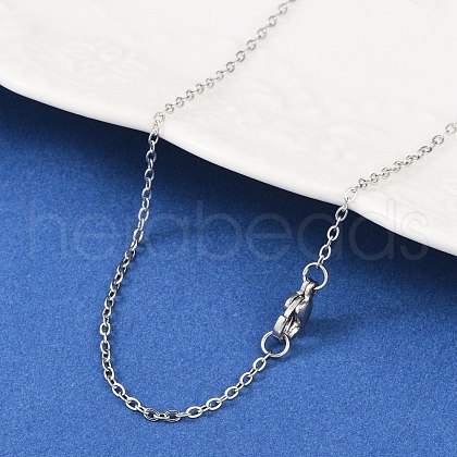 Tarnish Resistant 304 Stainless Steel Cable Chain Necklaces NJEW-M124-01P-1