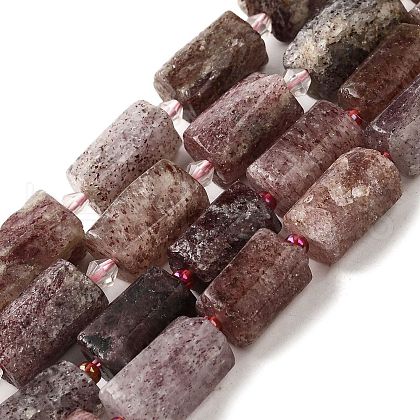 Natural Strawberry Quartz Beads Strands G-L552R-02-1
