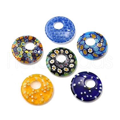 Handmade Millefiori Glass Beads LAMP-A155-01H-1