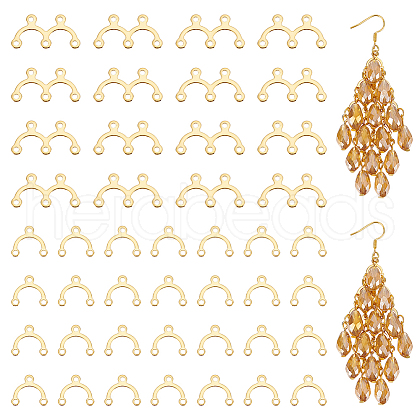 Unicraftale 100Pcs 2 Styles 201 Stainless Steel Rainbow Chandelier Component Links STAS-UN0061-31-1