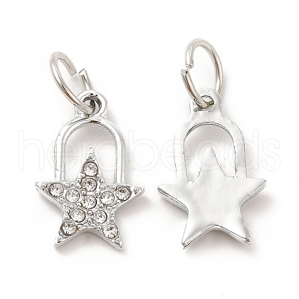 Rack Plating Alloy Crystal Rhinestone Pendants PALLOY-P289-58P-1