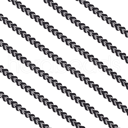 10 Yards Polyester Braided Lace Trims SRIB-WH0011-240A-1