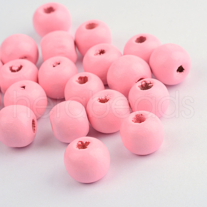 Dyed Natural Wood Beads WOOD-S662-6x7mm-A03-1