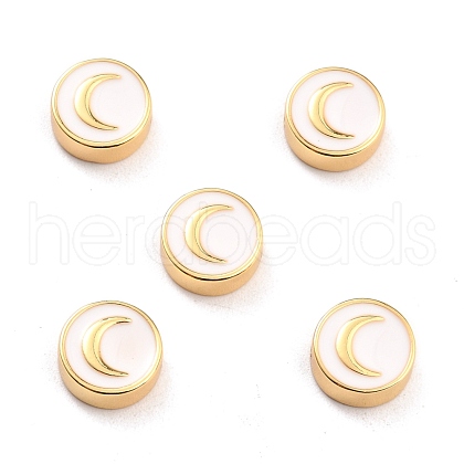 Brass Enamel Beads KK-D068-01G-05-RS-1
