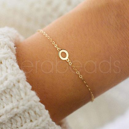 Simple Style Alloy Letter Link Bracelets WG5F19A-13-1