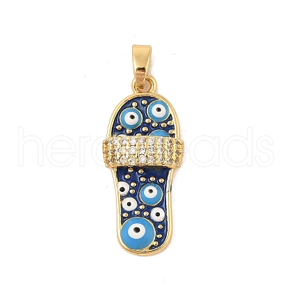 Brass Micro Pave Cubic Zirconia Pendants KK-R100-10G-01-1