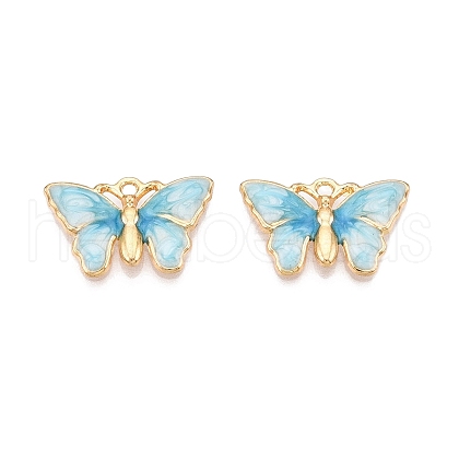 Rack Plating Alloy Enamel Pendants ENAM-N056-363KCG-04-1
