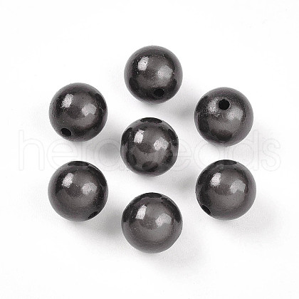 Spray Painted Acrylic Beads MACR-Q154-10mm-N05-1