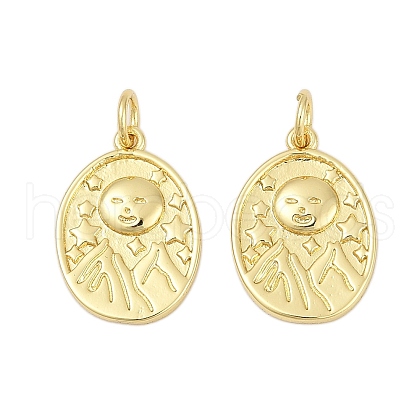 Brass Pendants KK-S527-25G-1