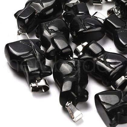 Natural Indian Agate Pendants G-B127-07P-08-1