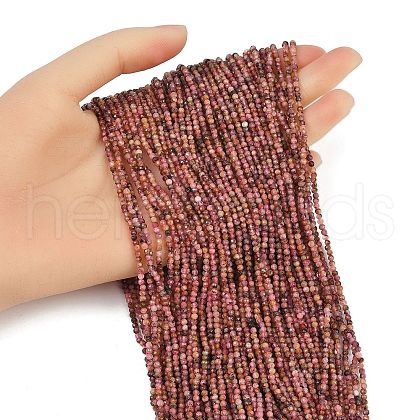 Natural Rhodonite Beads Strands G-RM2025-B35-2mm-B-1