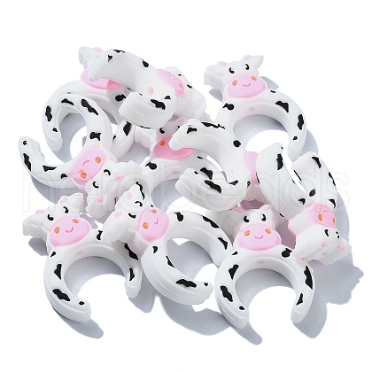 Cow Silicone Focal Beads SIL-CJC0001-13-1