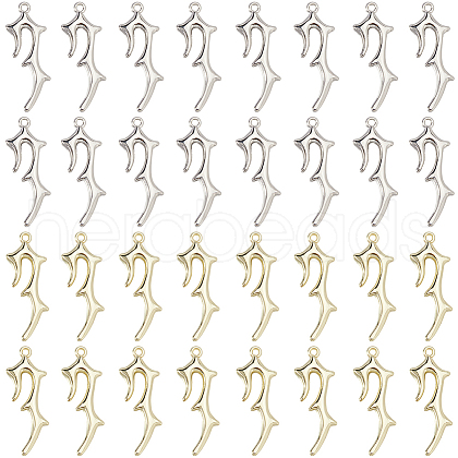 SUNNYCLUE 40Pcs 2 Colors Zinc Alloy Pendants FIND-SC0012-64-1