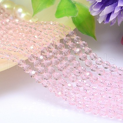 Imitation Austrian Crystal Bead Strands G-M181-6mm-03A-1