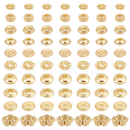   200Pcs 10 Styles Rack Plating Alloy Spacer Beads FIND-PH0020-98-1