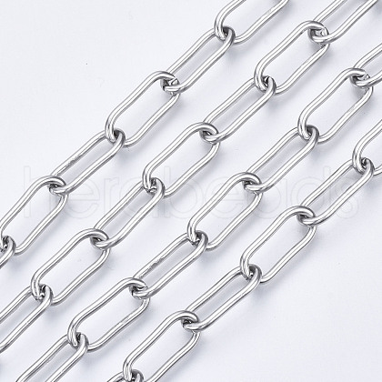 304 Stainless Steel Paperclip Chains CHS-N001-02P-1