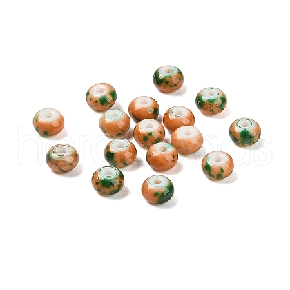 Opaque Spray Painted Glass Beads X1-GLAA-G118-01V-1