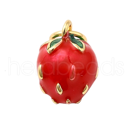 Brass Enamel Charms KK-P303-06A-G-1