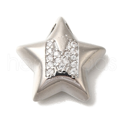 Rack Plating Brass Micro Pave Cubic Zirconia Pendants KK-I722-05P-M-1
