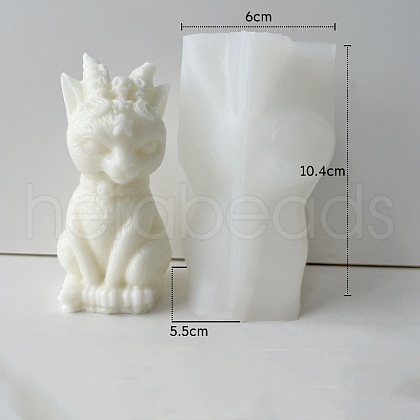 3D Egyptian Cat DIY Silicone Candle Molds PW-WG79989-01-1